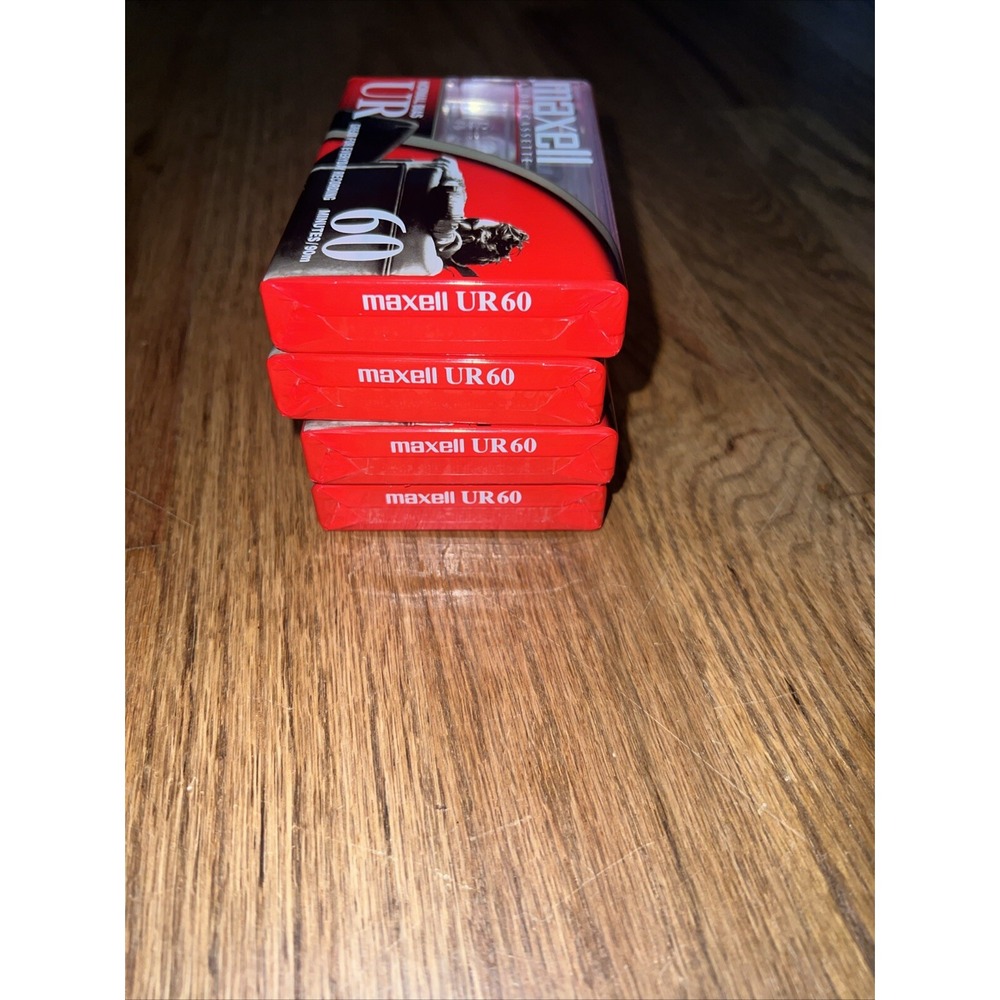 Lot of 4 New Sealed MAXELL UR 60 Minute Blank Audio Cassette Tapes - Picture 6 of 7